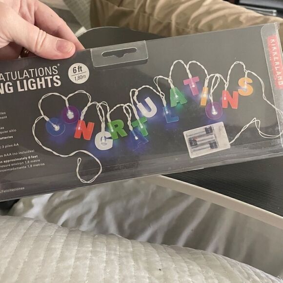 CONGRATS String Lights - 6ft - Picture 3 of 4